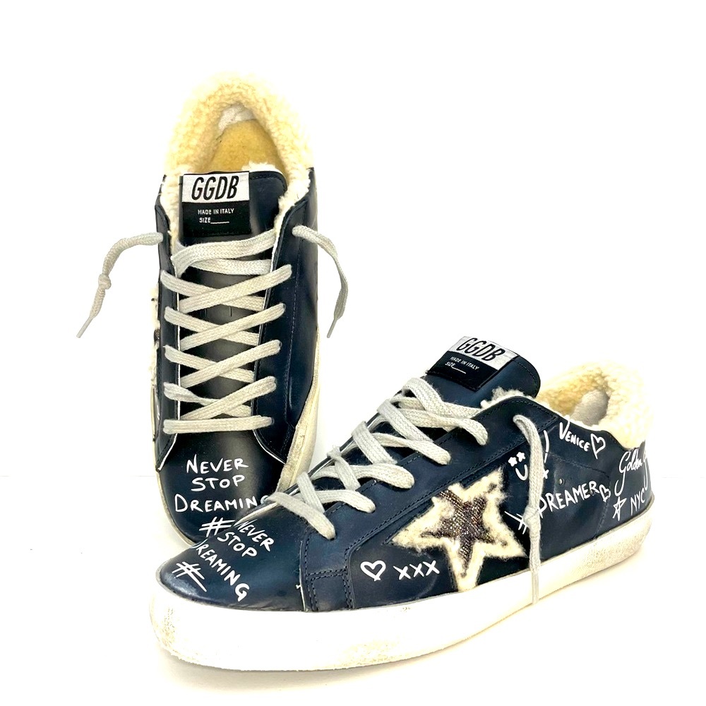 *SOLD*Golden Goose Superstar Classic Shearling Graffiti PrivateEDT 41